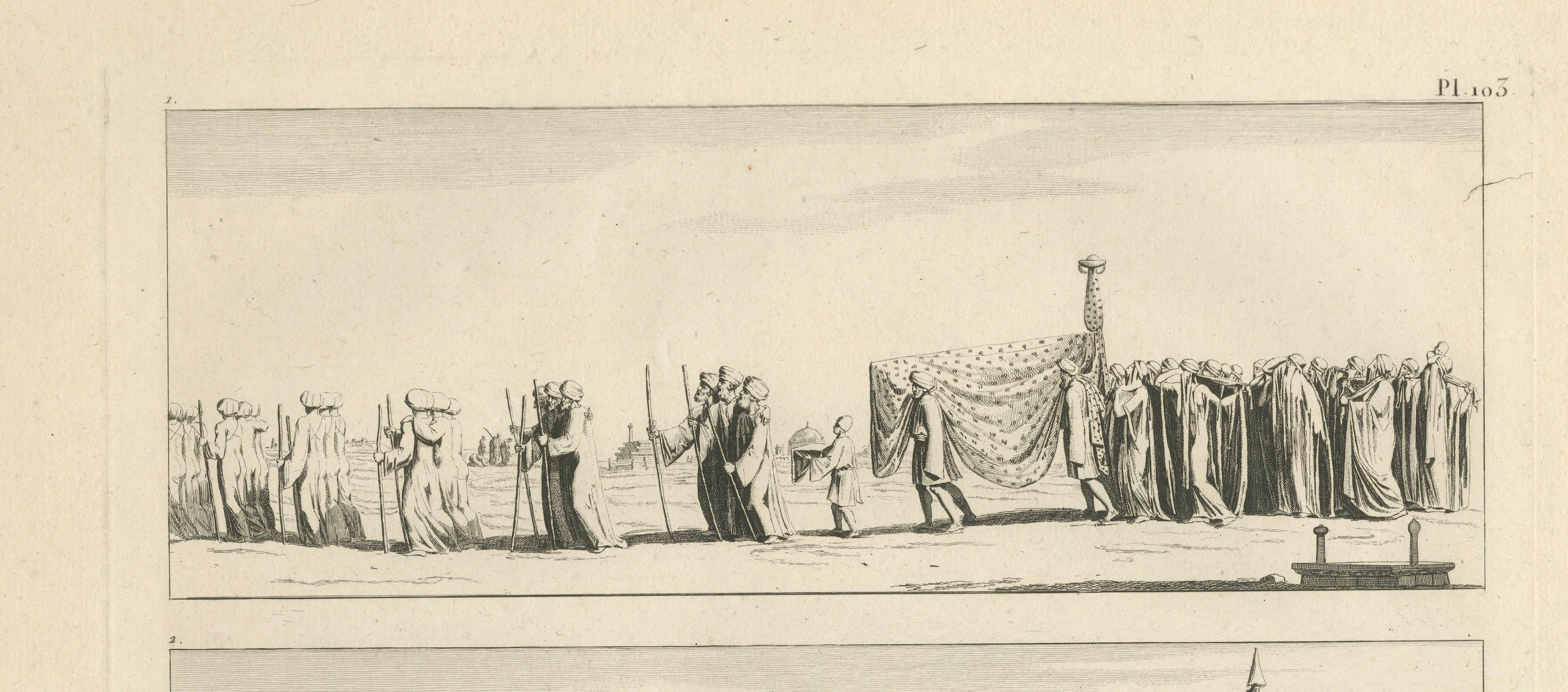Egyptian Processions and Daily Life, Denon, Napoleon Engraving, 1802