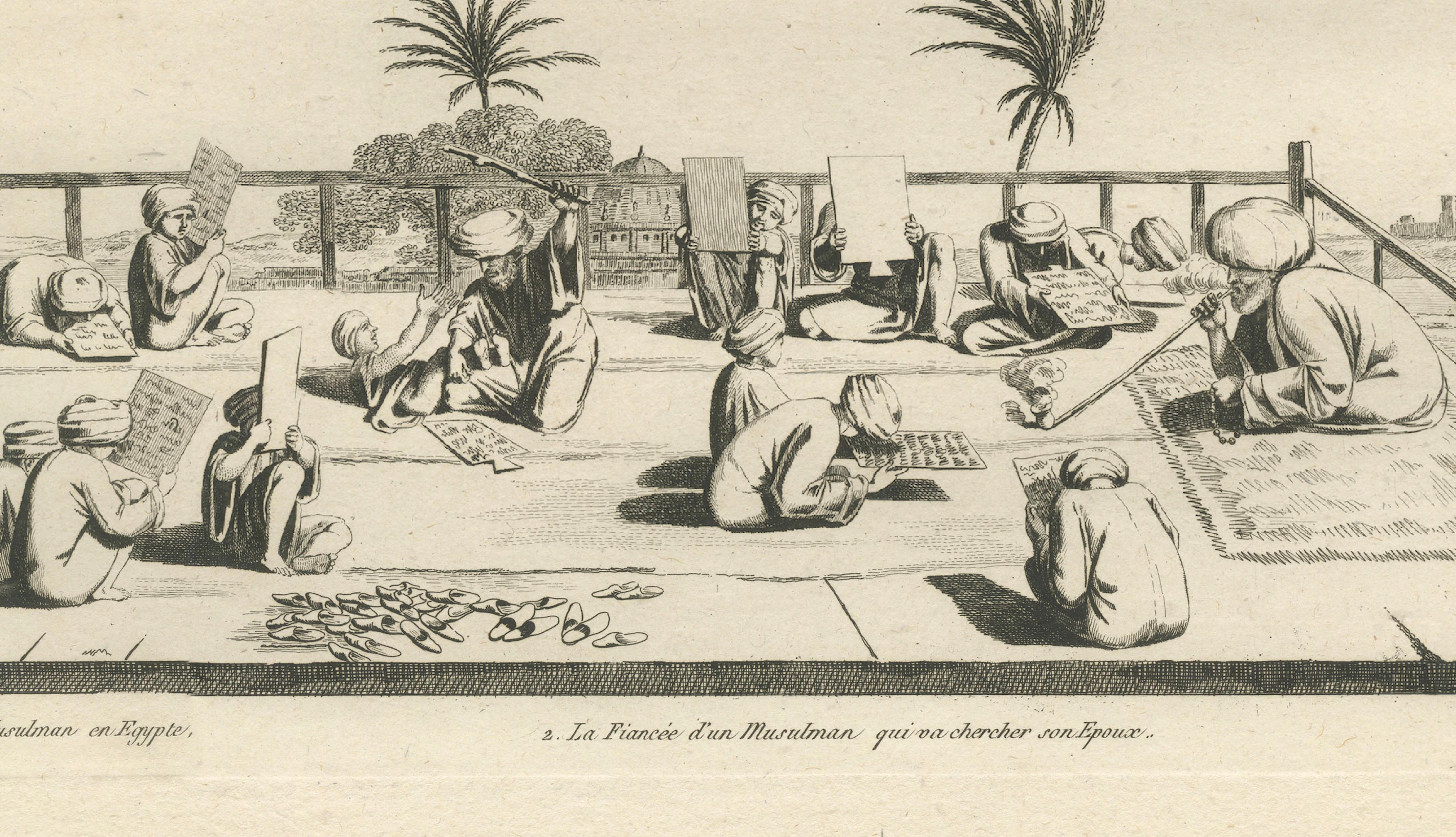 Egyptian Processions and Daily Life, Denon, Napoleon Engraving, 1802