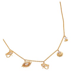Egyptian Protection Charm Chain in 18kt Gold