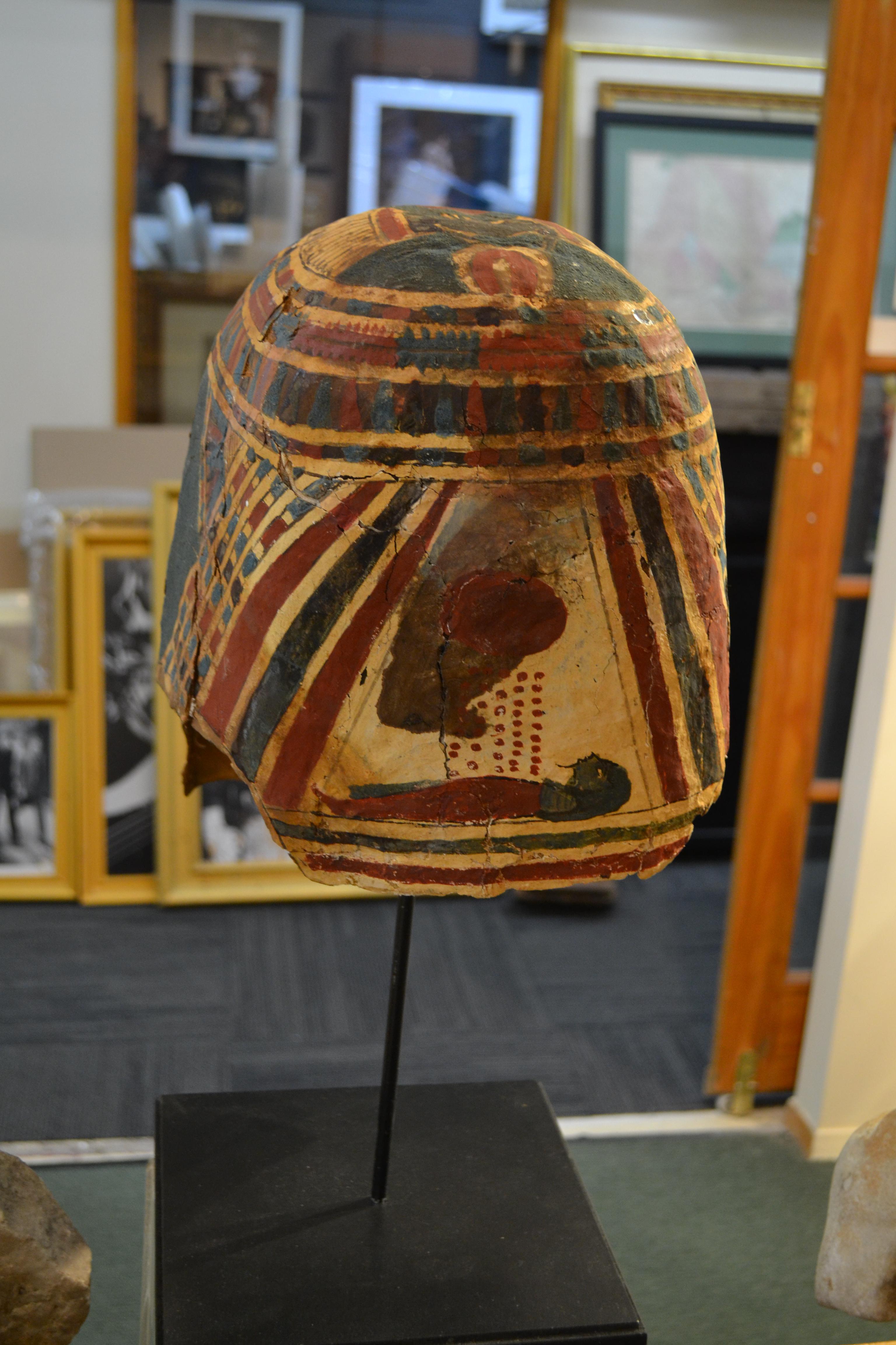 Egyptian Ptolemaic Period Cartonnage Funerary Mask In Good Condition In Astoria, NY