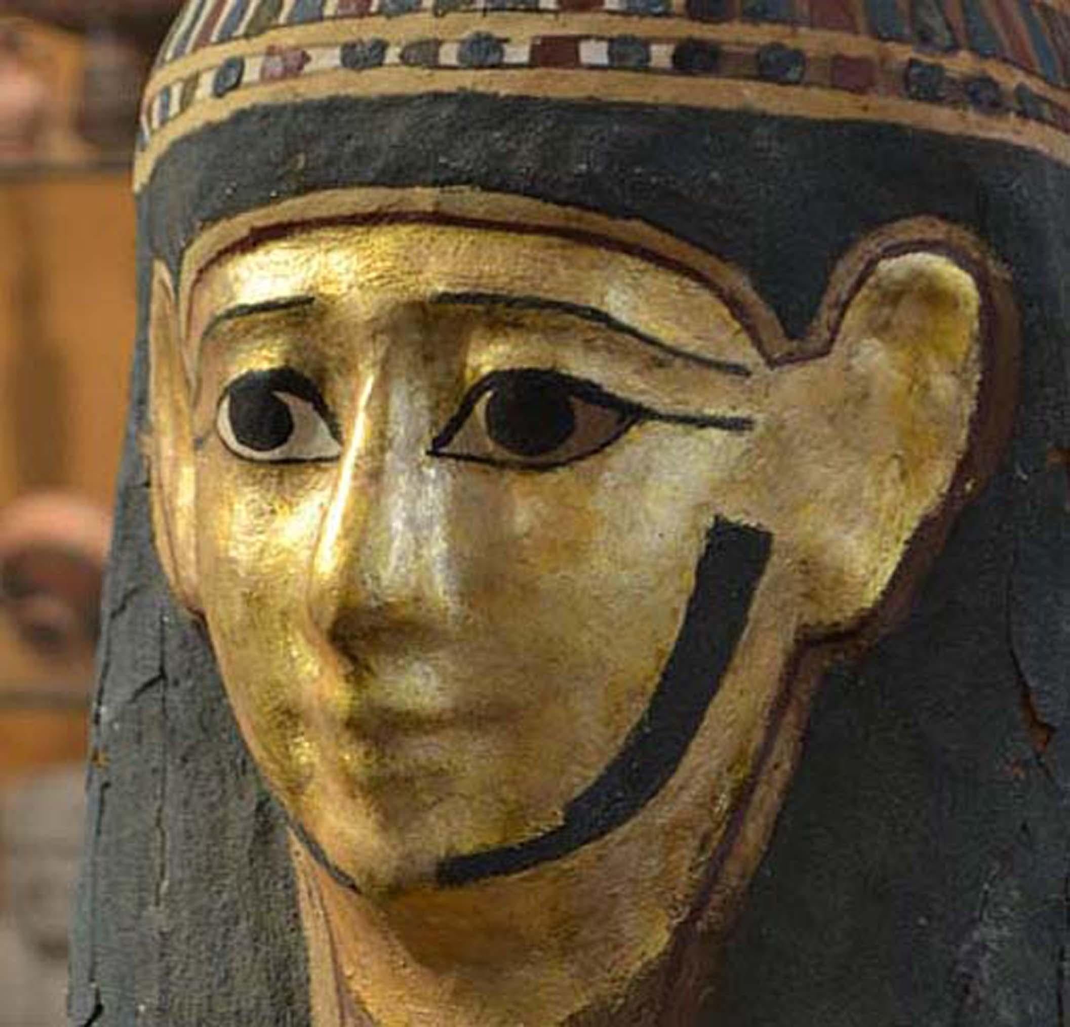 Egyptian Ptolemaic Period Cartonnage Funerary Mask 1