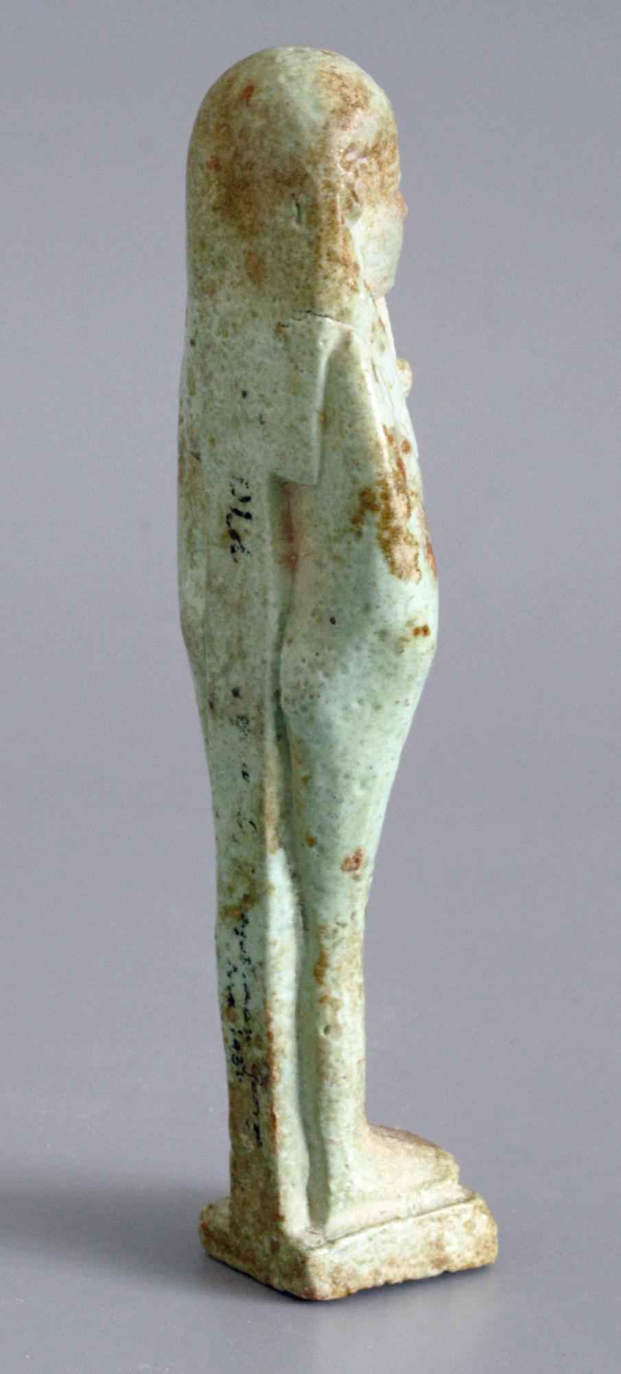 Egyptian Ptolemaic Period Green Faience Shabti Figure 6