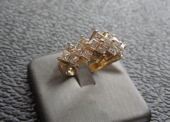 Egyptian Pyramid 14 Karat Princess Diamond Band