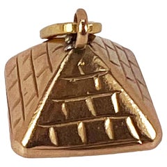 Egyptian Pyramid 14K Rose Gold Charm Pendant