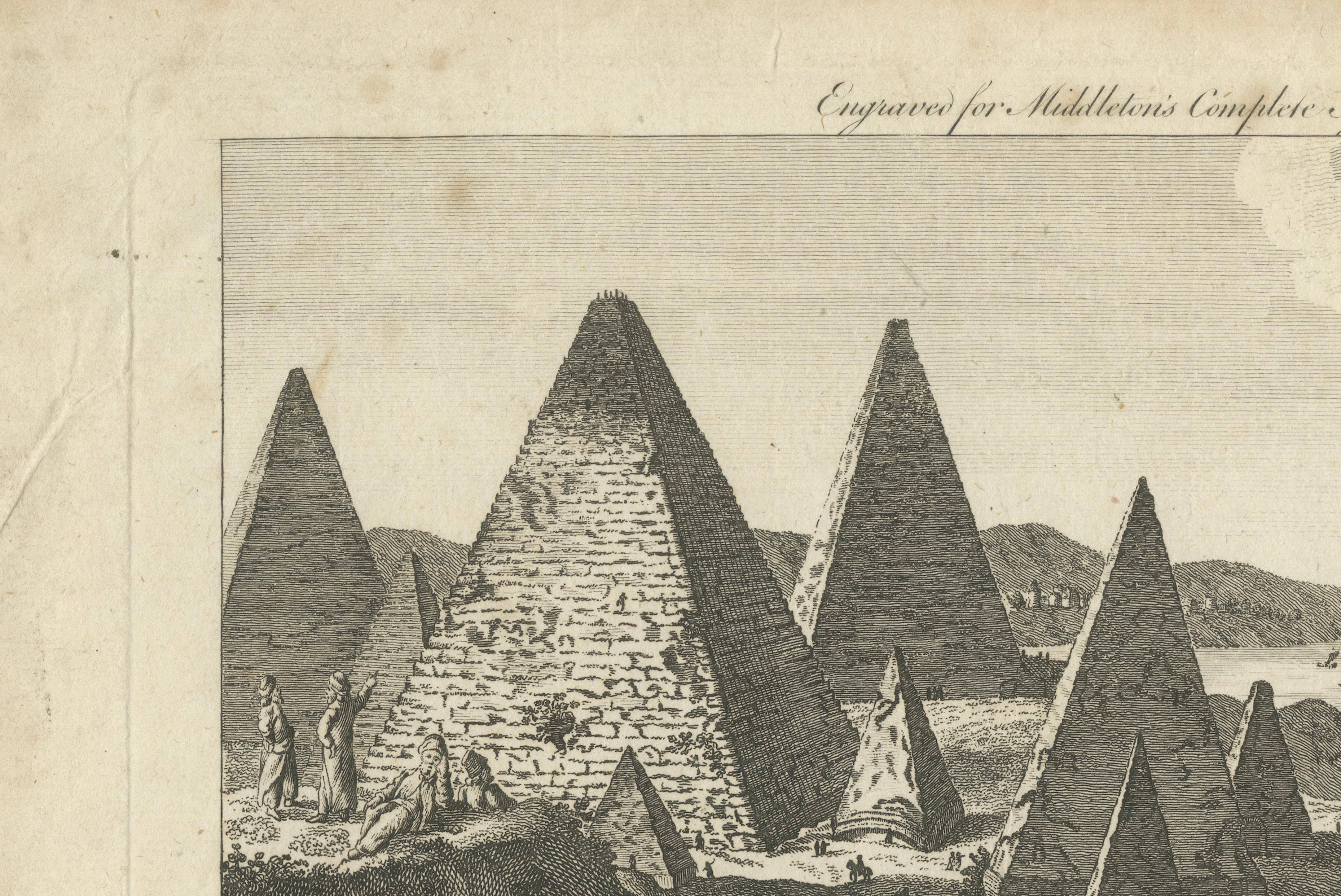 Egyptian Pyramids and the Nile – Antique Geography Engraving, c.1778