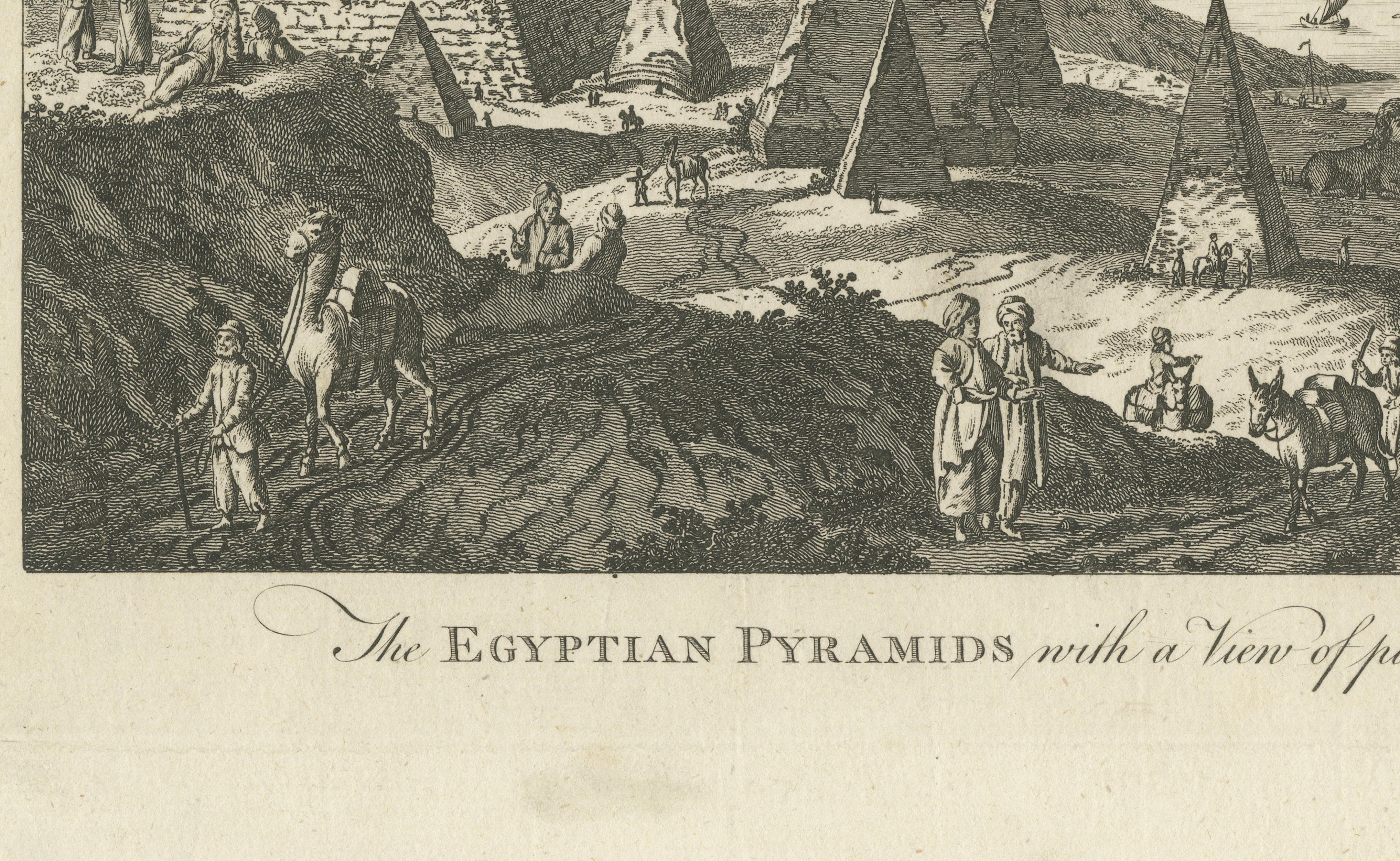 Egyptian Pyramids and the Nile – Antique Geography Engraving, c.1778