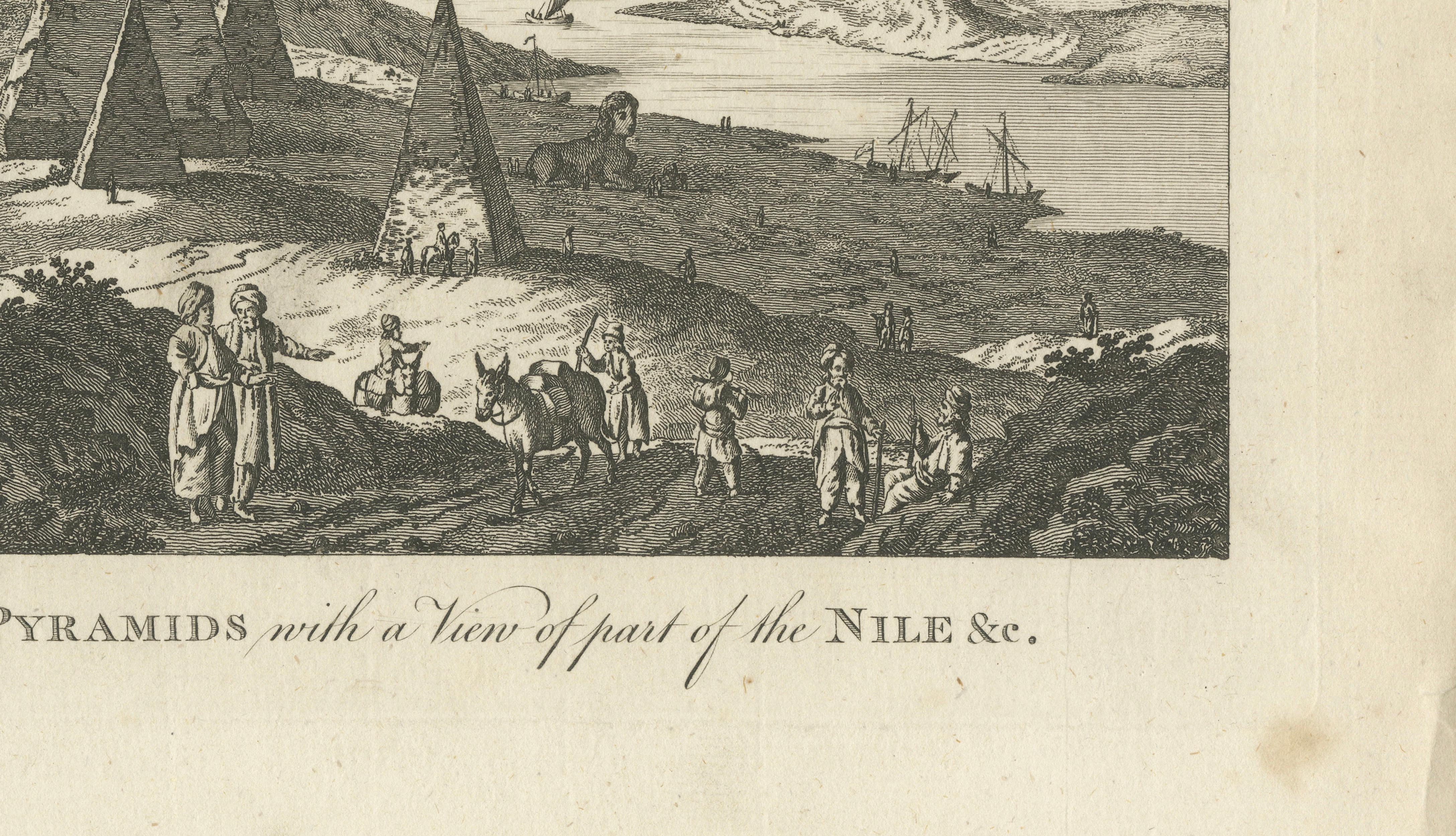 Egyptian Pyramids and the Nile – Antique Geography Engraving, c.1778