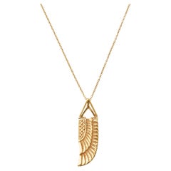 Egyptian Revival 18k Gold Isis Wing Necklace
