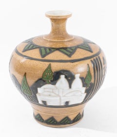 Vase en céramique de style néo-égyptien, années 1940