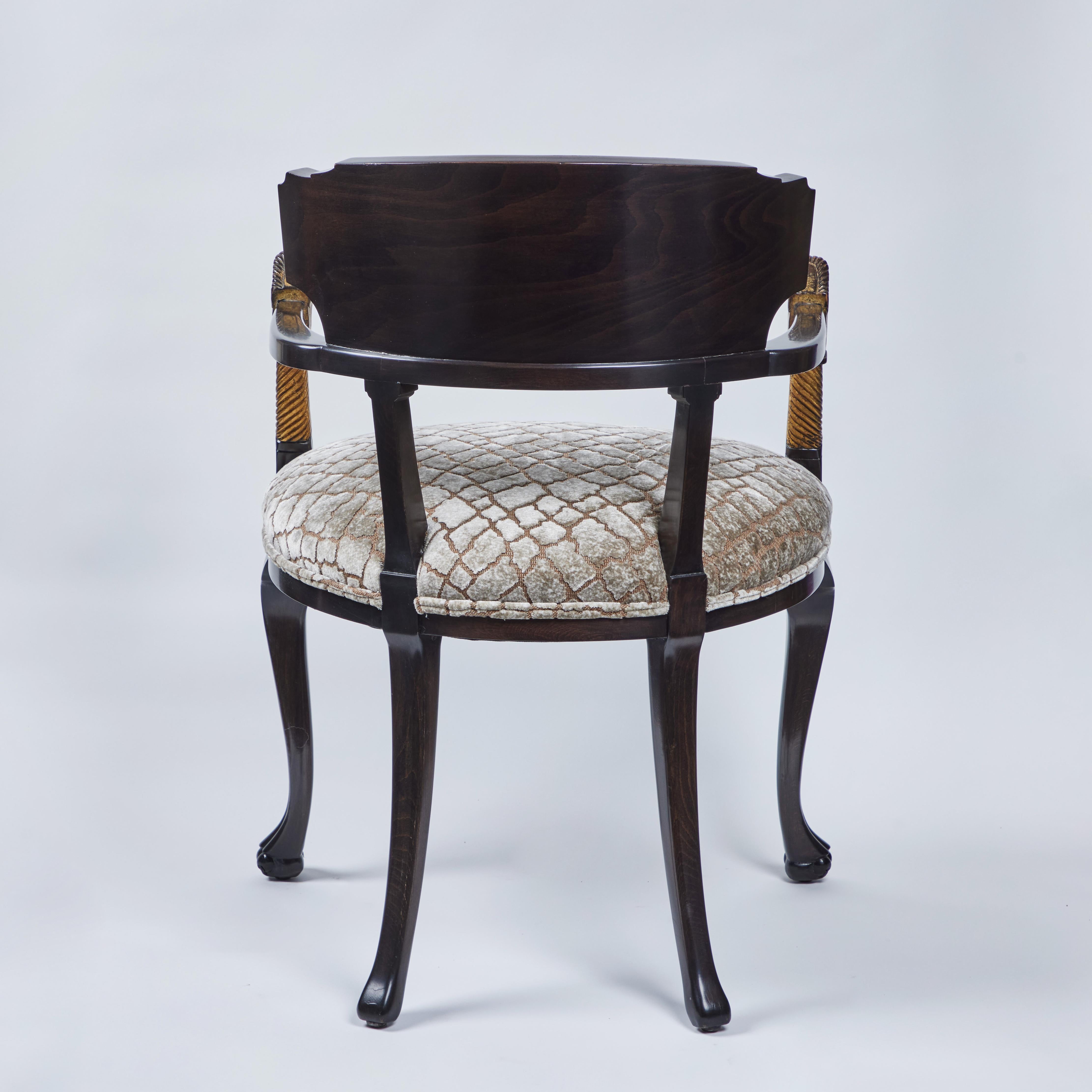 Egyptian Revival Chair, circa early 20th Century In Good Condition In Pasadena, CA