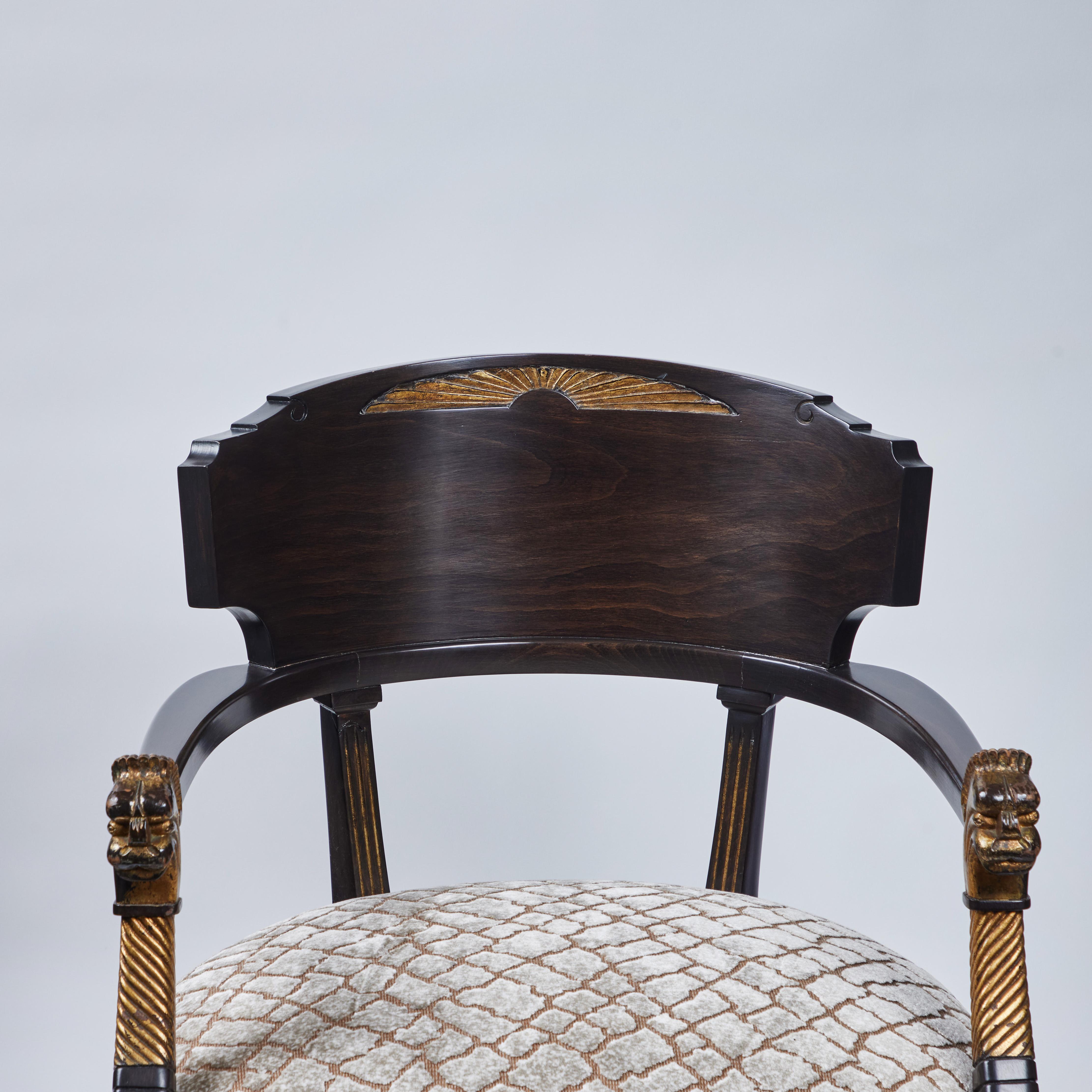 Early 20th Century Egyptian Revival Chair, circa early 20th Century