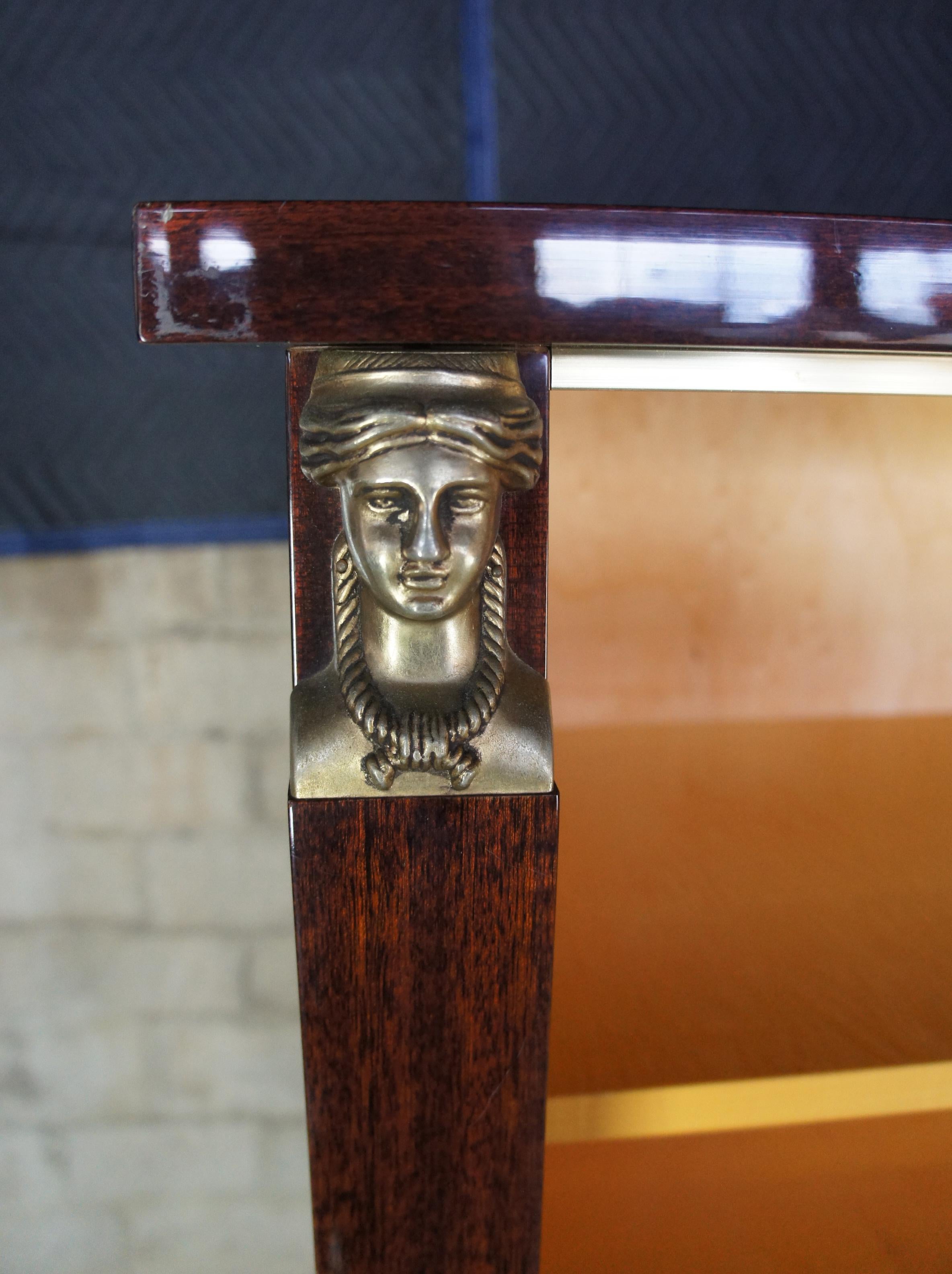 Egyptian Revival Crotch Mahogany and Maple Bar Library Bookcase Art Deco Style In Good Condition In Dayton, OH