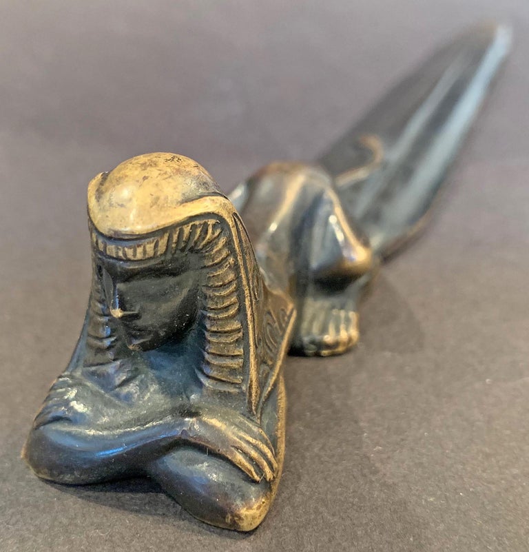 Egyptian Revival Desk Set, Stunning Group of Bronzes for the Desk by