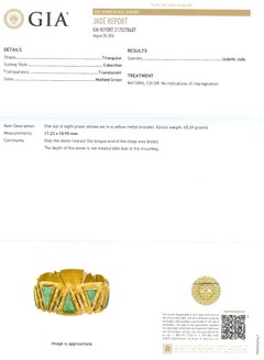 Egyptian Revival GIA Jade Bracelet