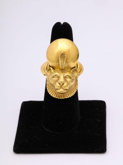Egyptian Revival Gold Ring