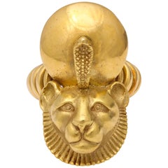 Egyptian Revival Gold Ring