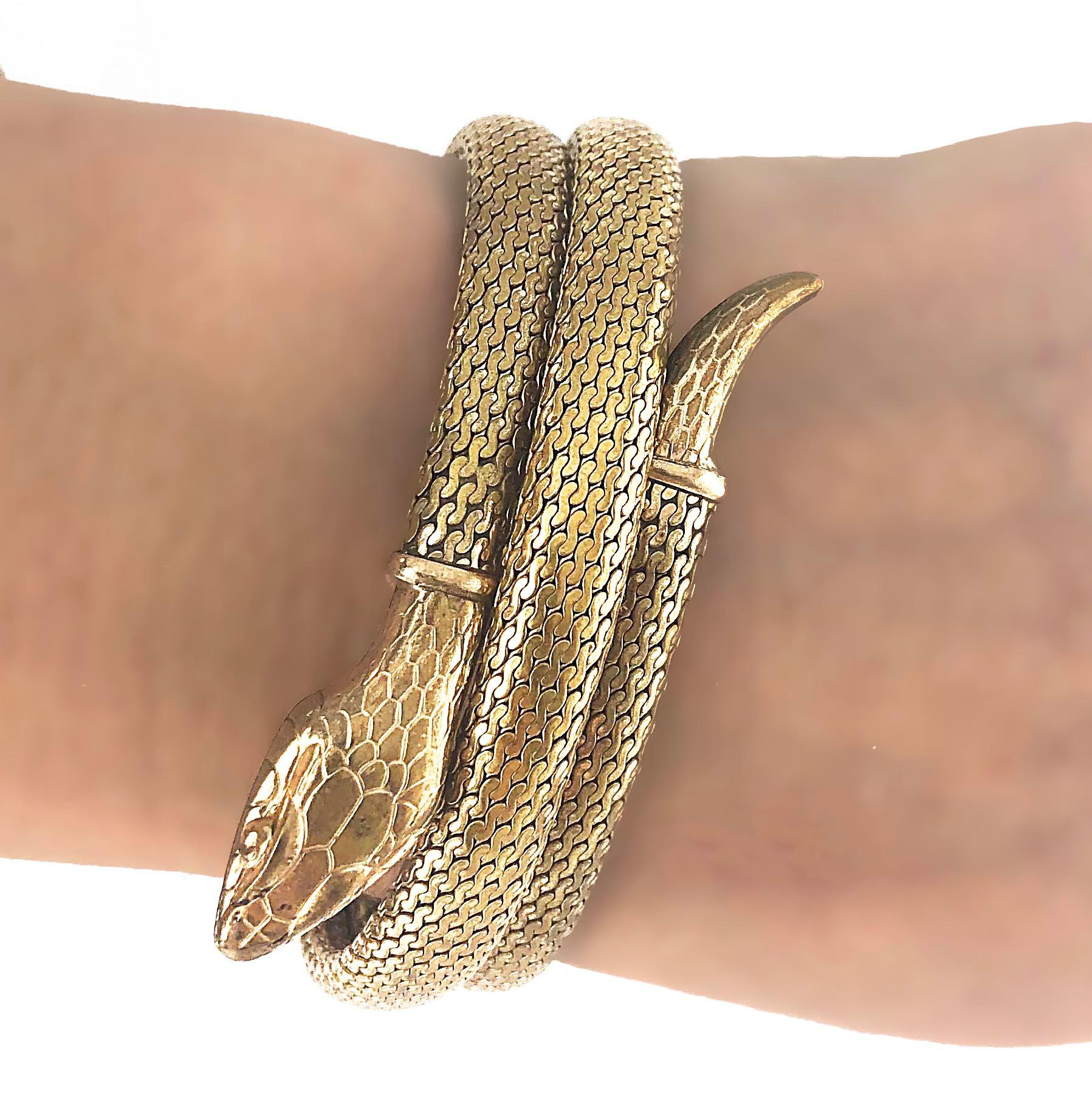 egyptian snake bracelet gold