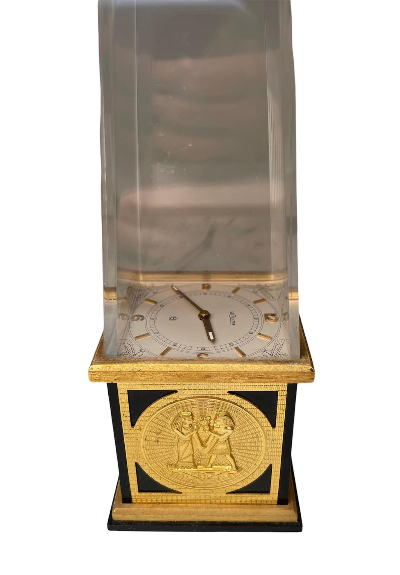 Egyptian Revival Jaeger LeCoultre Desk/Table Clock 9