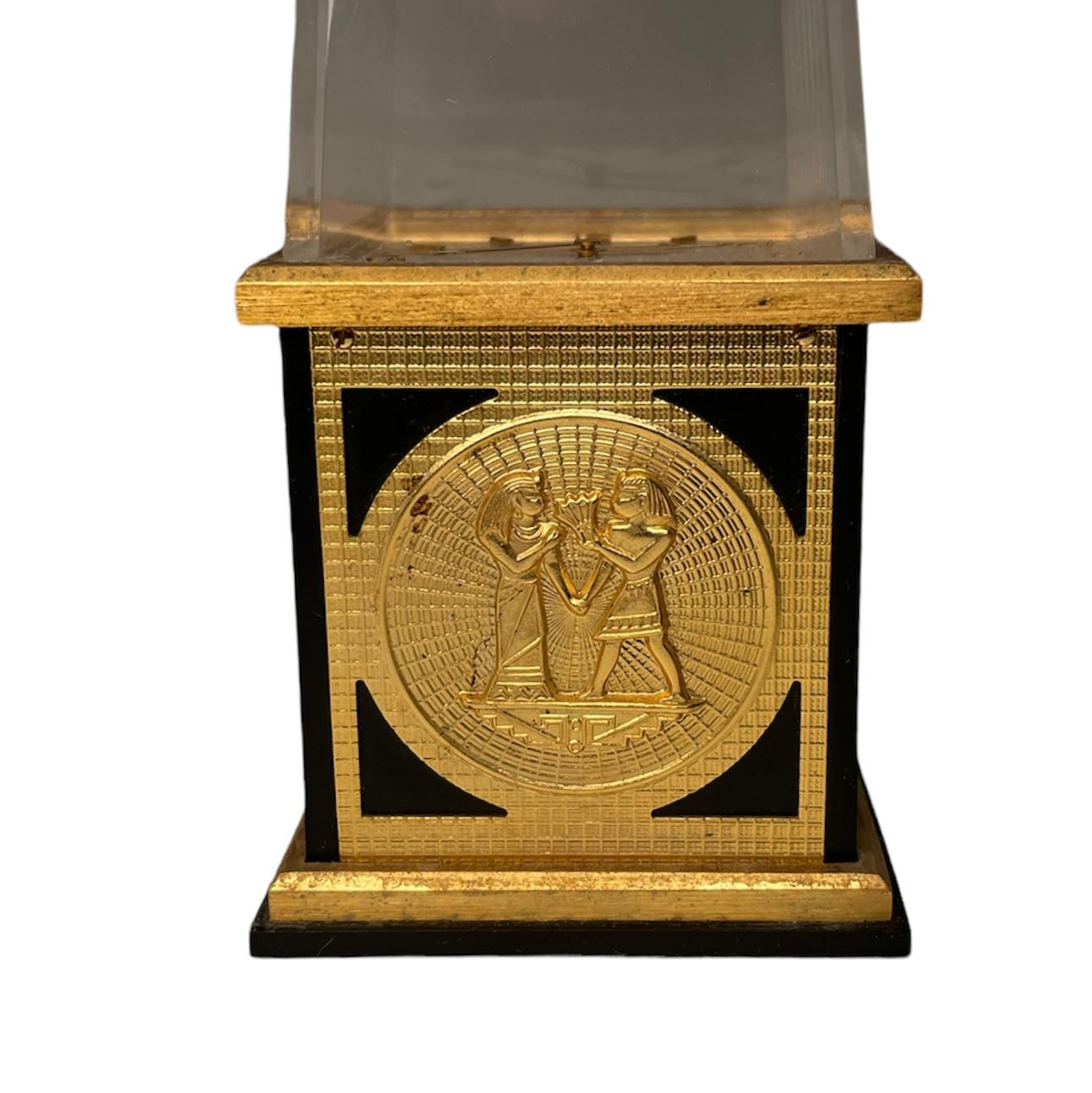 Egyptian Revival Jaeger LeCoultre Desk/Table Clock 1