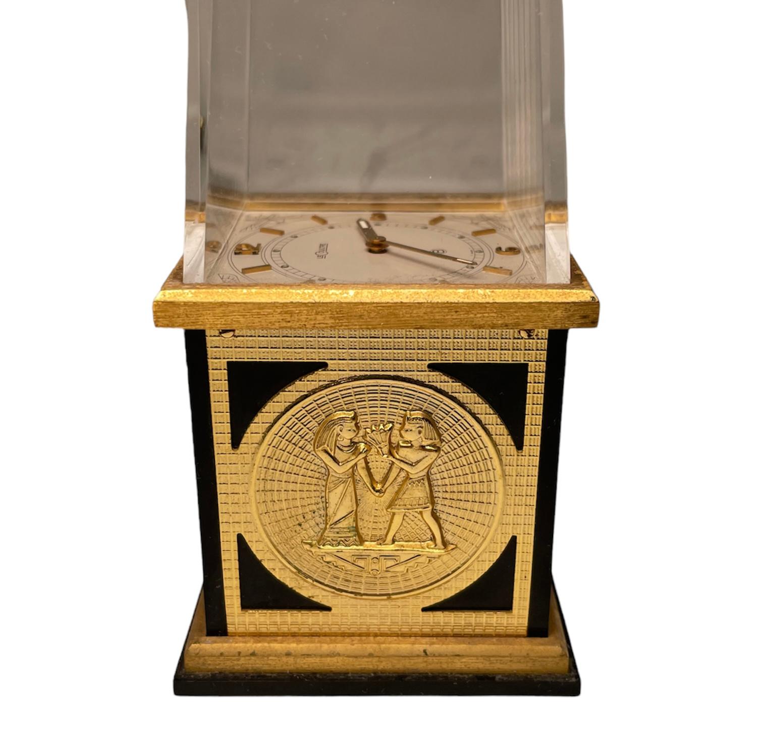 Egyptian Revival Jaeger LeCoultre Desk/Table Clock 2