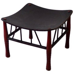 Egyptian Revival Liberty Style Thebes Stool in Original Paint and Finish