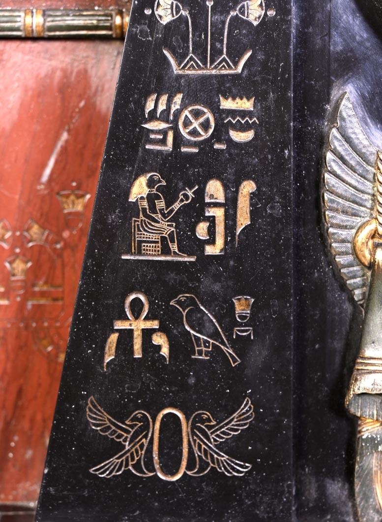 Egyptian Revival Mantel Clock,  19th Century For Sale 5