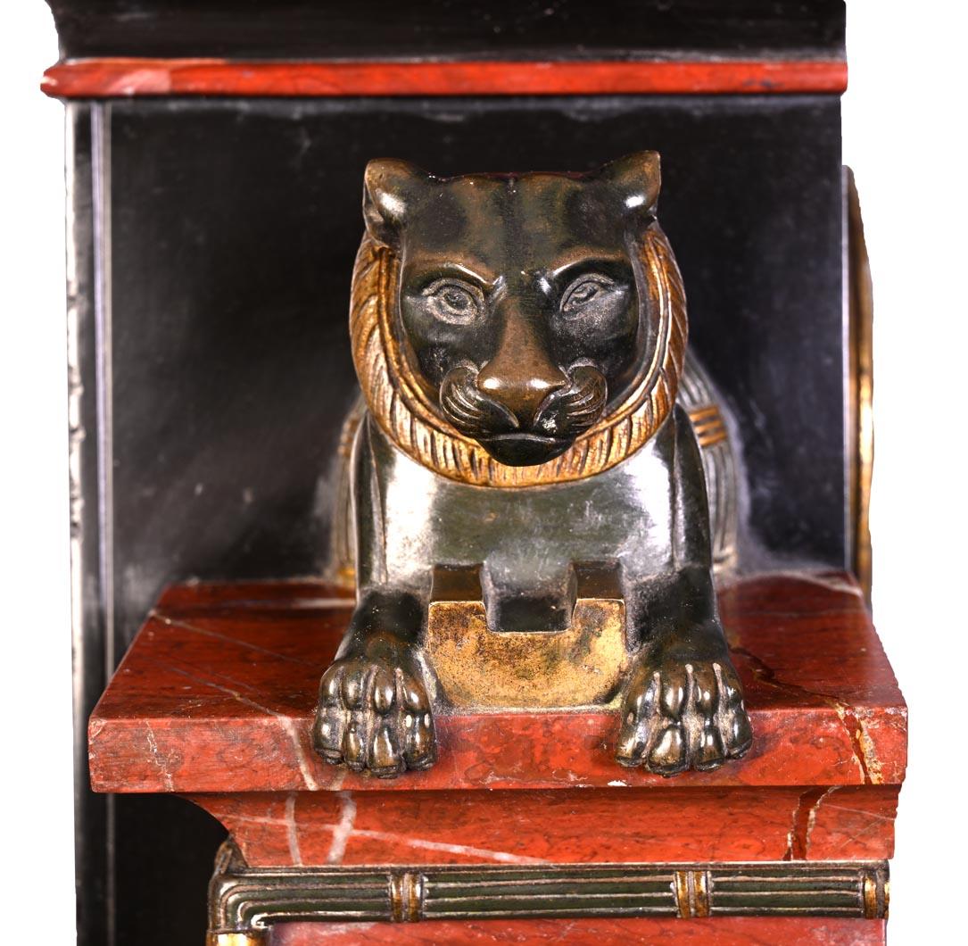 Egyptian Revival Mantel Clock,  19th Century For Sale 10