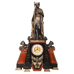Antique Egyptian Revival Mantel Clock,  19th Century