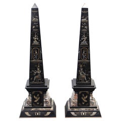 Egyptian Revival Marble Obelisks