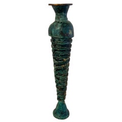 Patinierte Vase aus Bronze und vergoldeter Bronze im ägyptischen Revival-Stil, um 1990