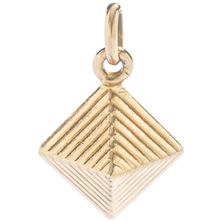 PAURO Stainless Steel Vintage Egyptian Pyramids Pendant Gold Chain for Mens Necklace Wedding Promise