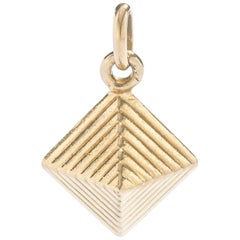 Egyptian Revival Pyramid Yellow Gold 18 Karat Charm