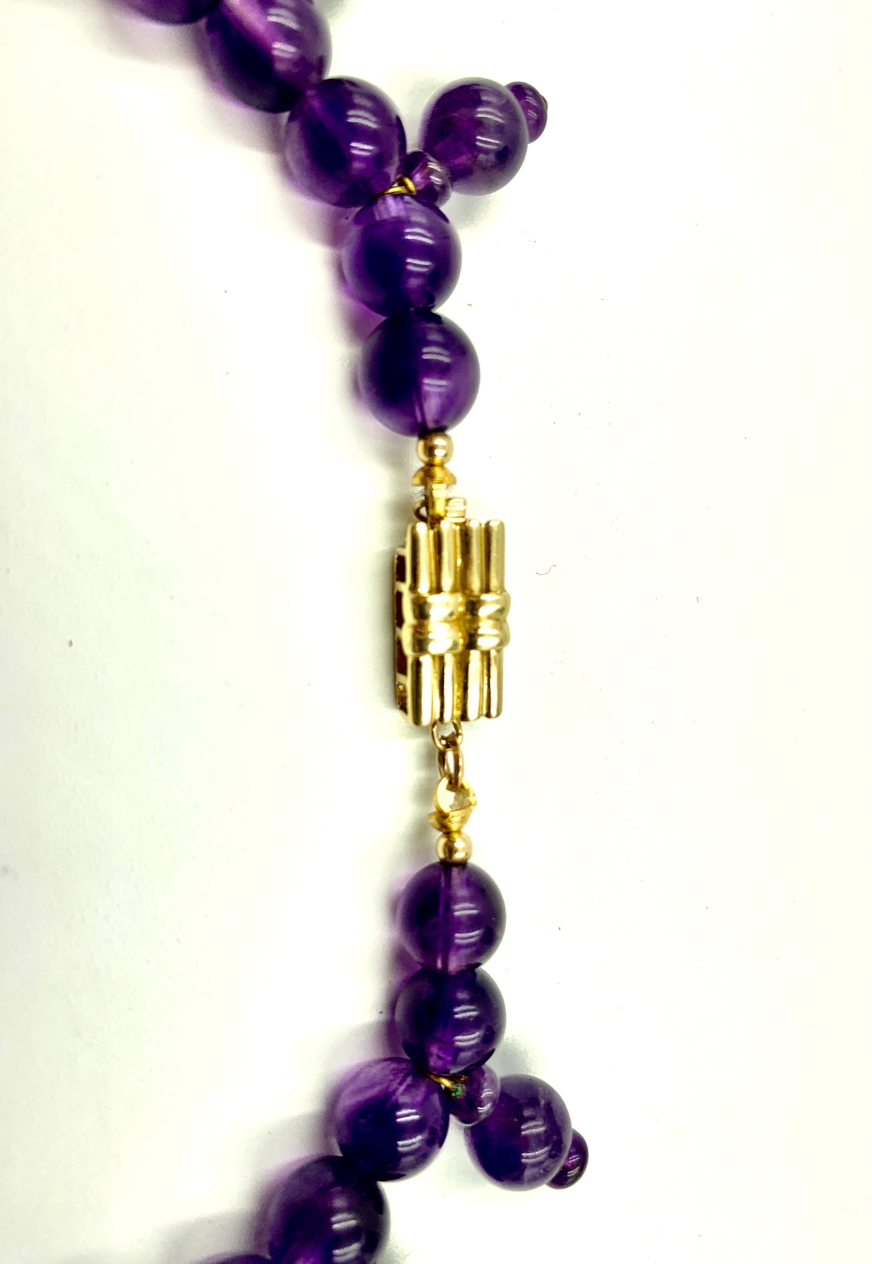 lavender beaded necklace