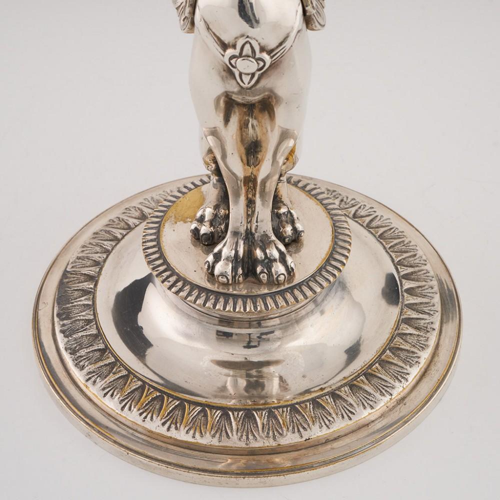 Egyptian Revival Silver Plate and Glass Centrepiece c1930 2
