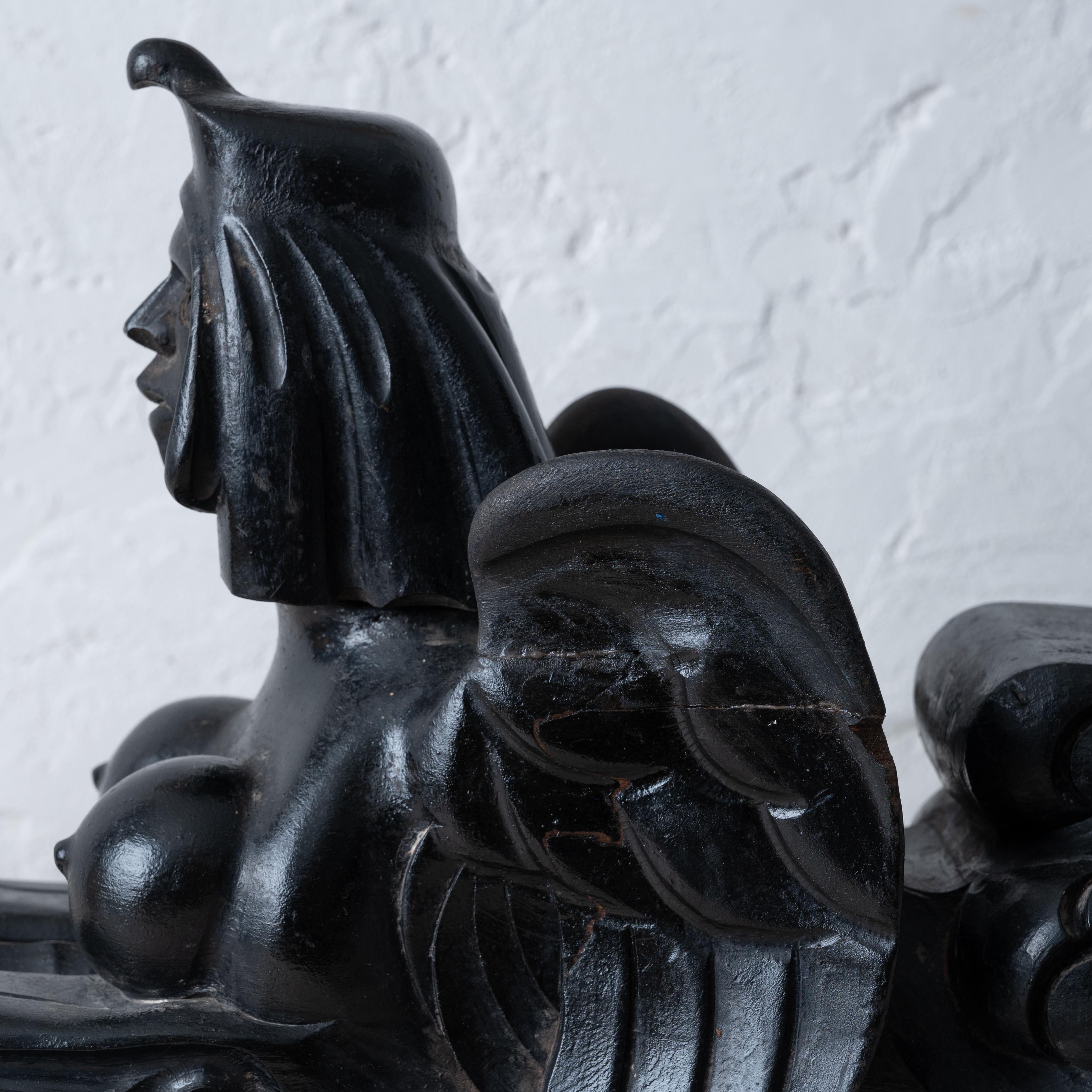 Egyptian Revival Sphinx Carvings, c.1880 For Sale 5