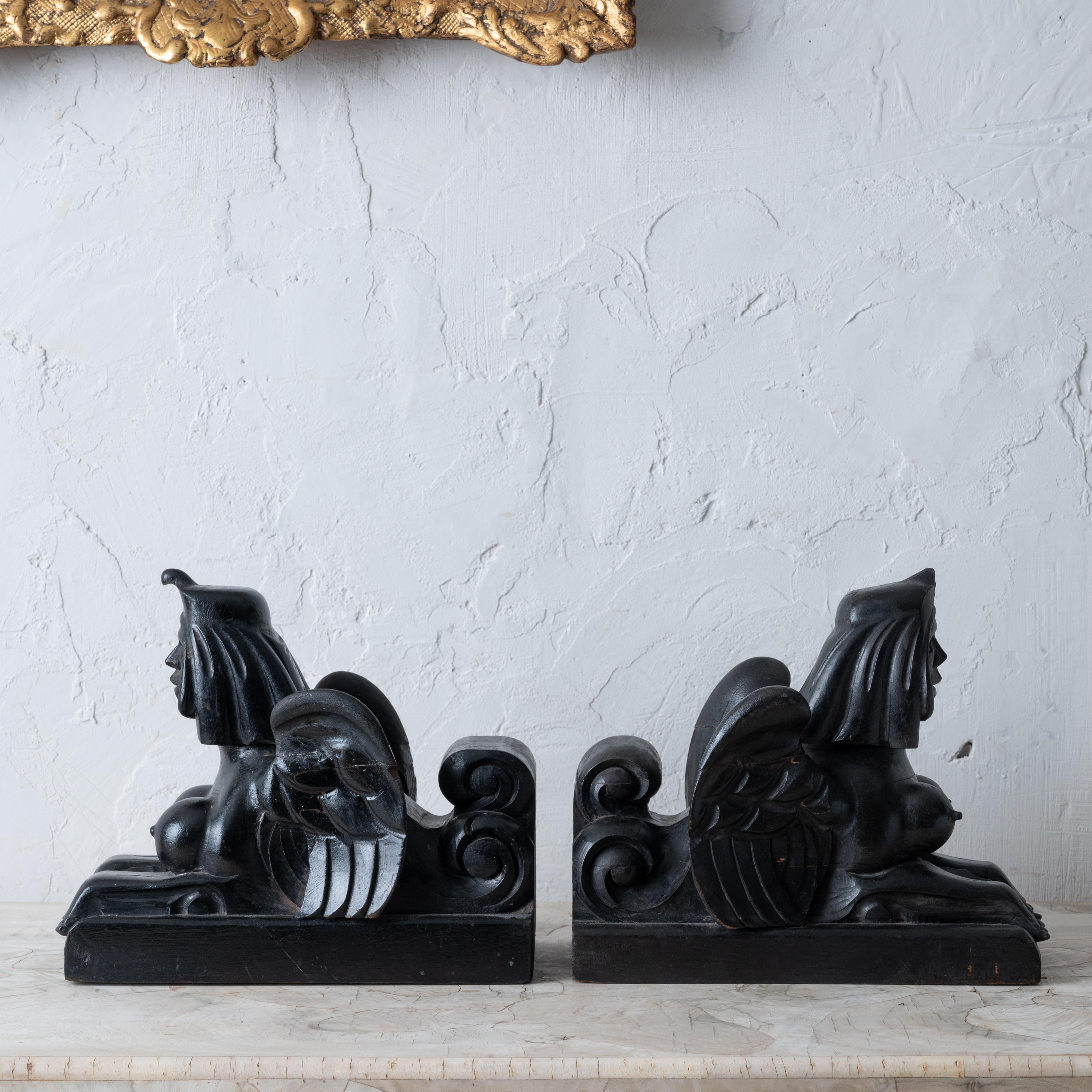 Egyptian Revival Sphinx Carvings, c.1880 For Sale 4