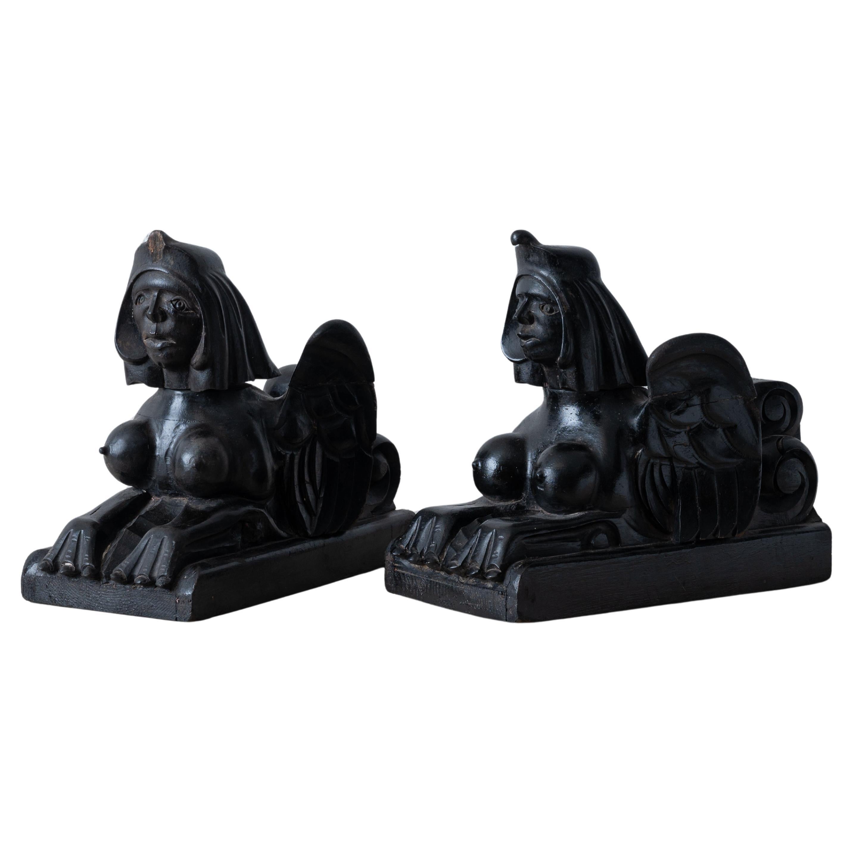 Egyptian Revival Sphinx Carvings, c.1880