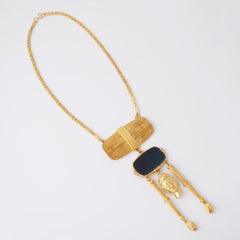 Egyptian Revival Statement Necklace By Estée Lauder, 1990s