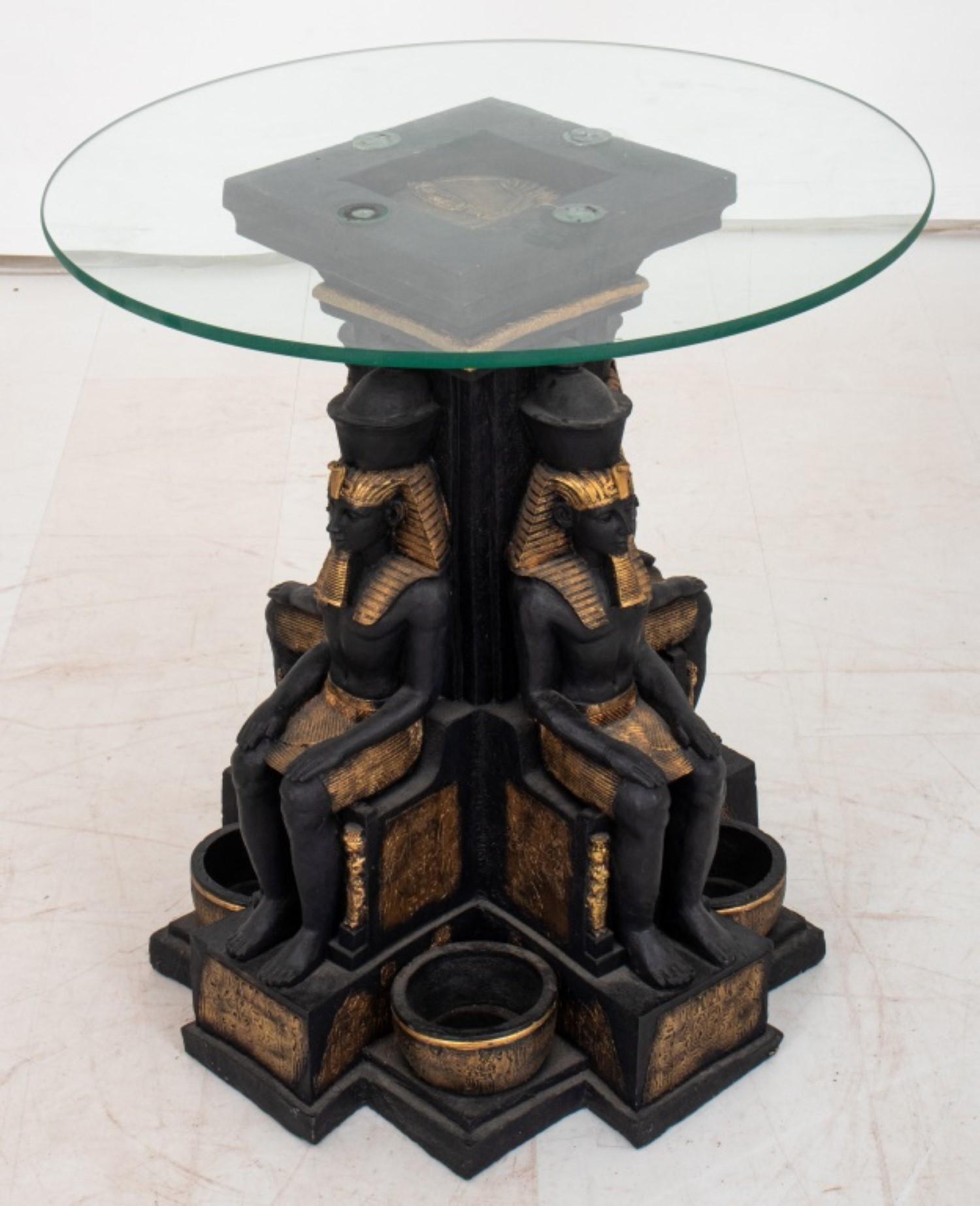 The Egyptian revival style end table has,

Dimensions of 19.5