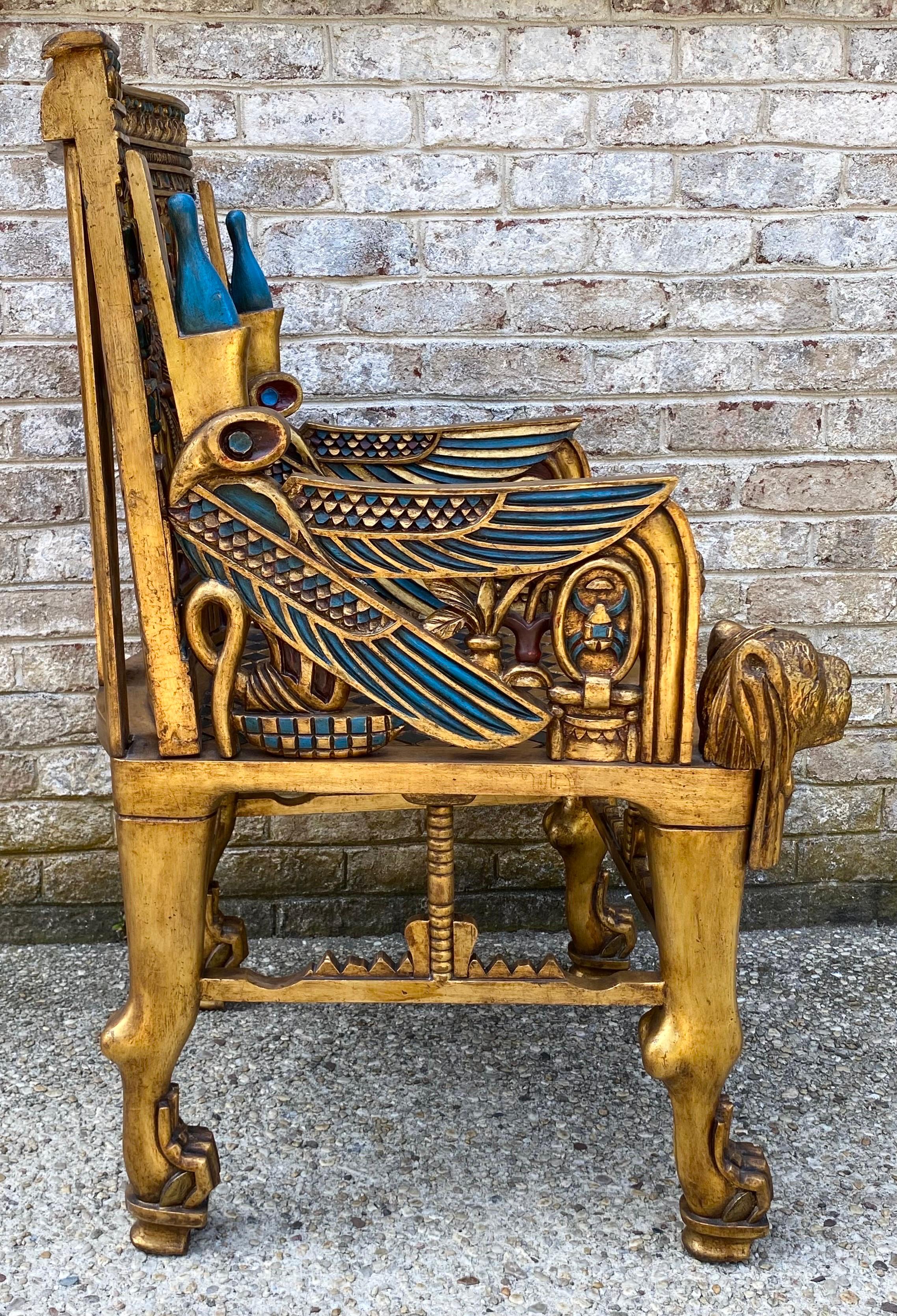 Egyptian Revival Style Throne For Sale 8