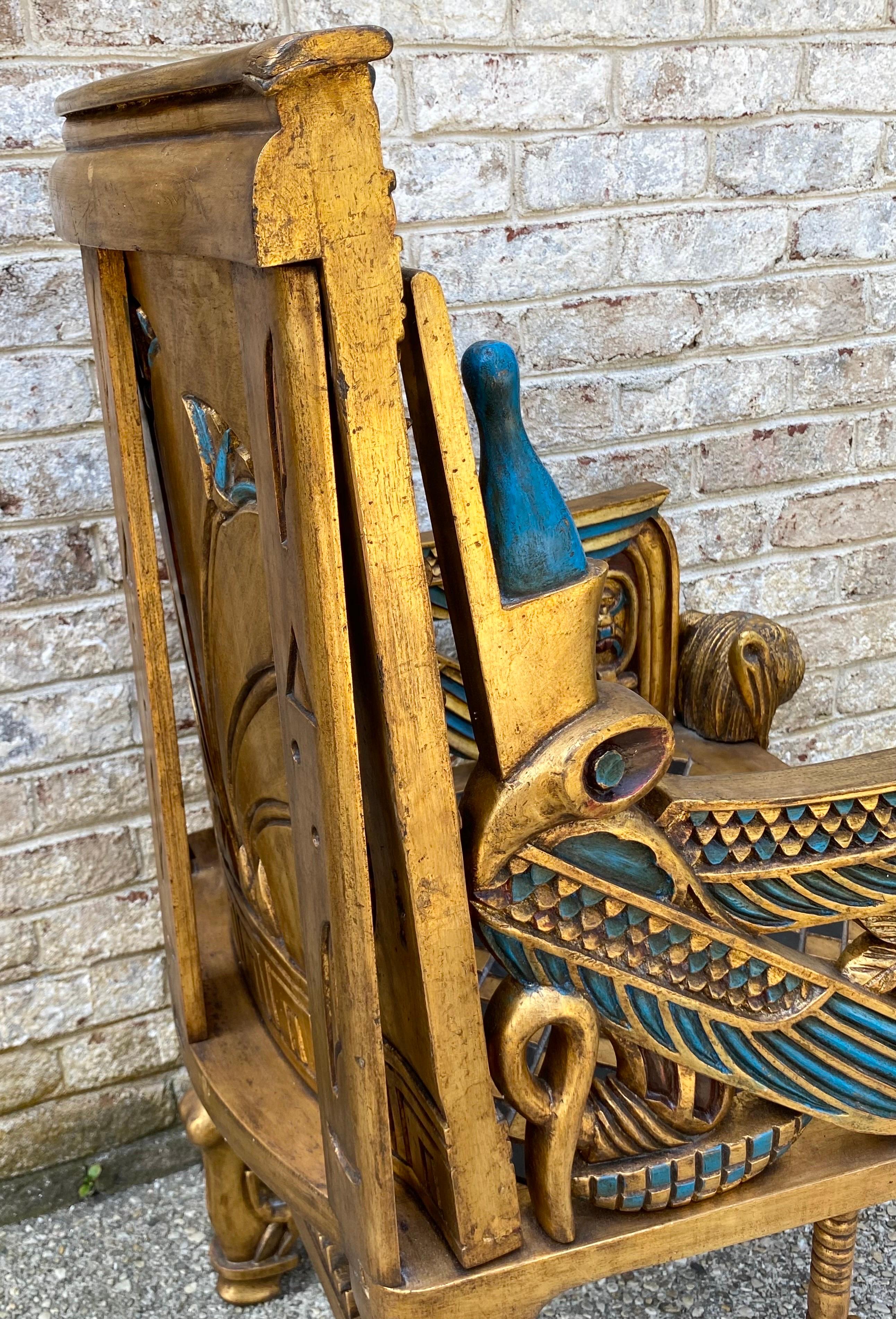 Egyptian Revival Style Throne For Sale 9