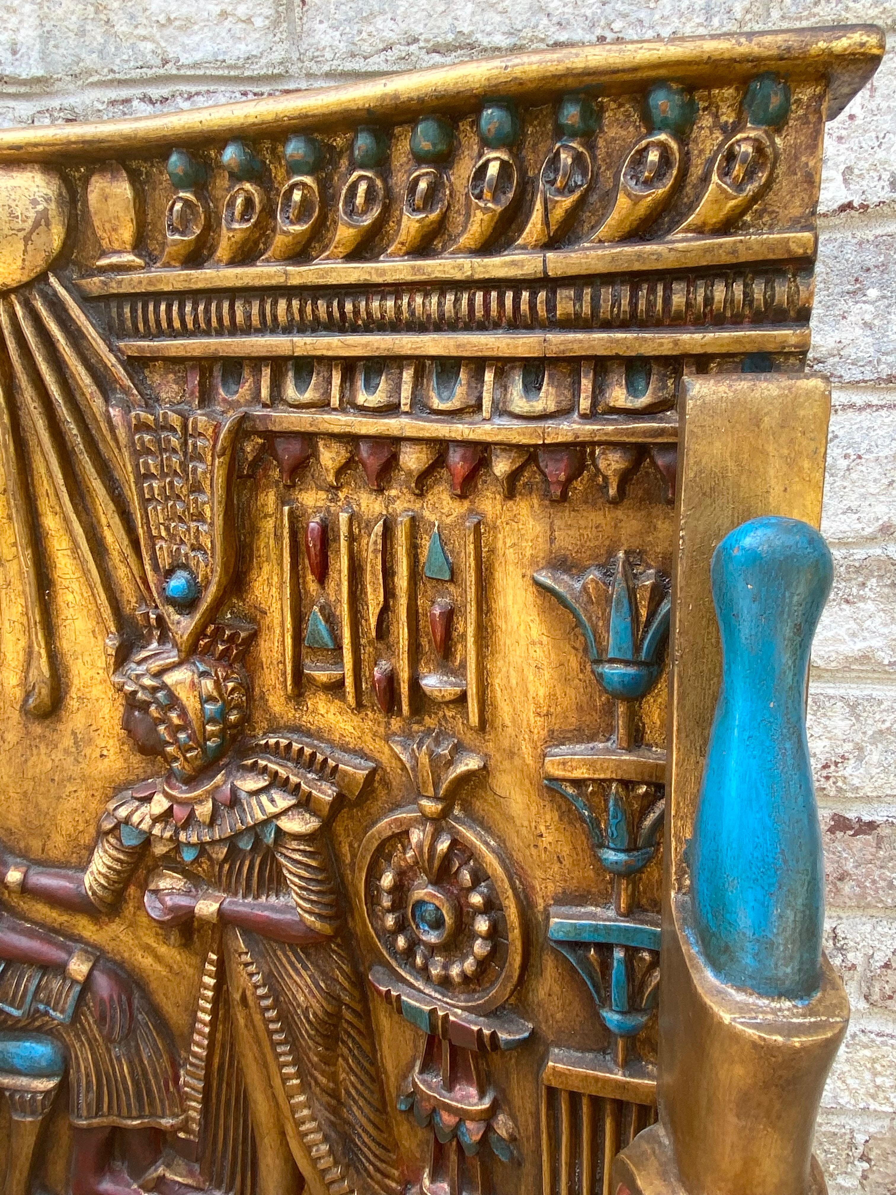 Wood Egyptian Revival Style Throne For Sale