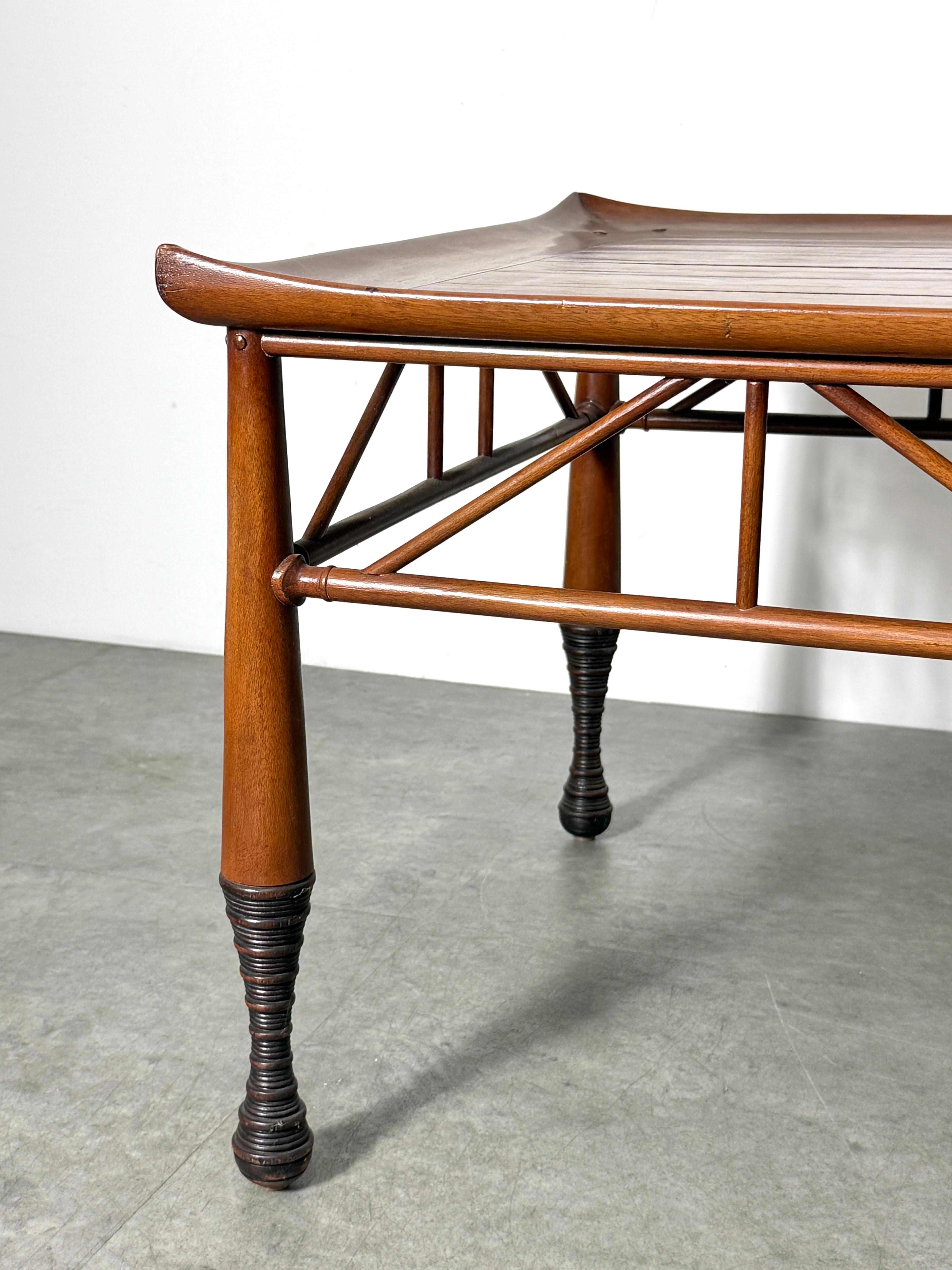 Table basse Thebes de style néo-égyptien en noyer d'après Liberty & Co. 21e siècle Bon état - En vente à Troy, MI