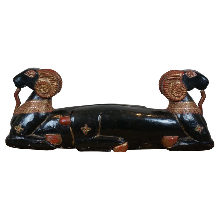 French Egyptian Revival Carved Wood Figure of King Tutankamun French Egyptian Revival Carved Wood Figure of King Tutankamun