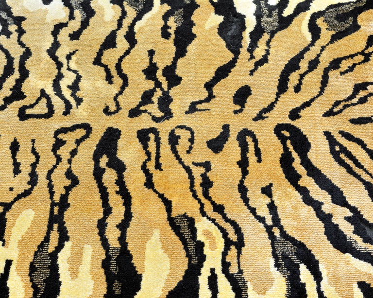 Egyptian Revival Upholstered Carved Hardwood Lion Bench or Ottoman 5