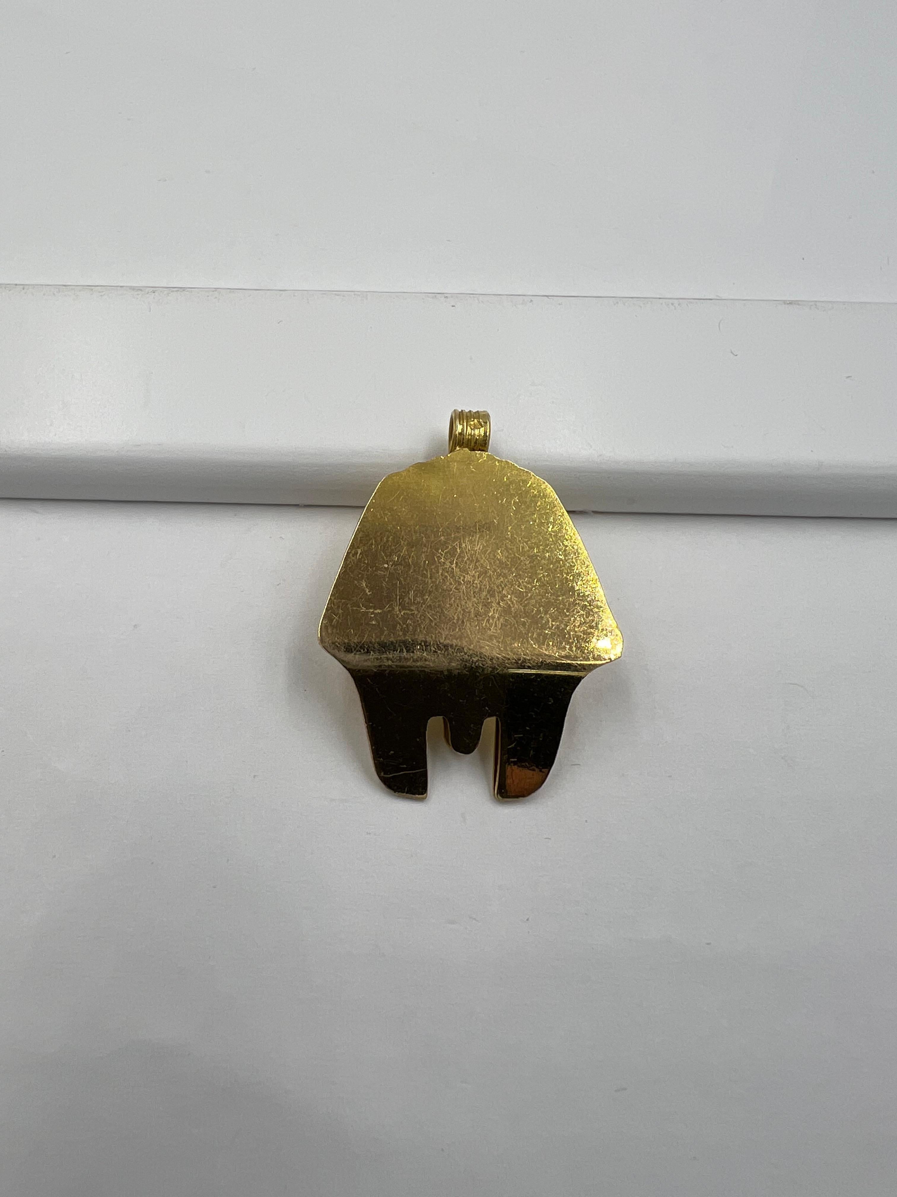 Women's or Men's Egyptian Revival Yellow Gold Pendant  For Sale