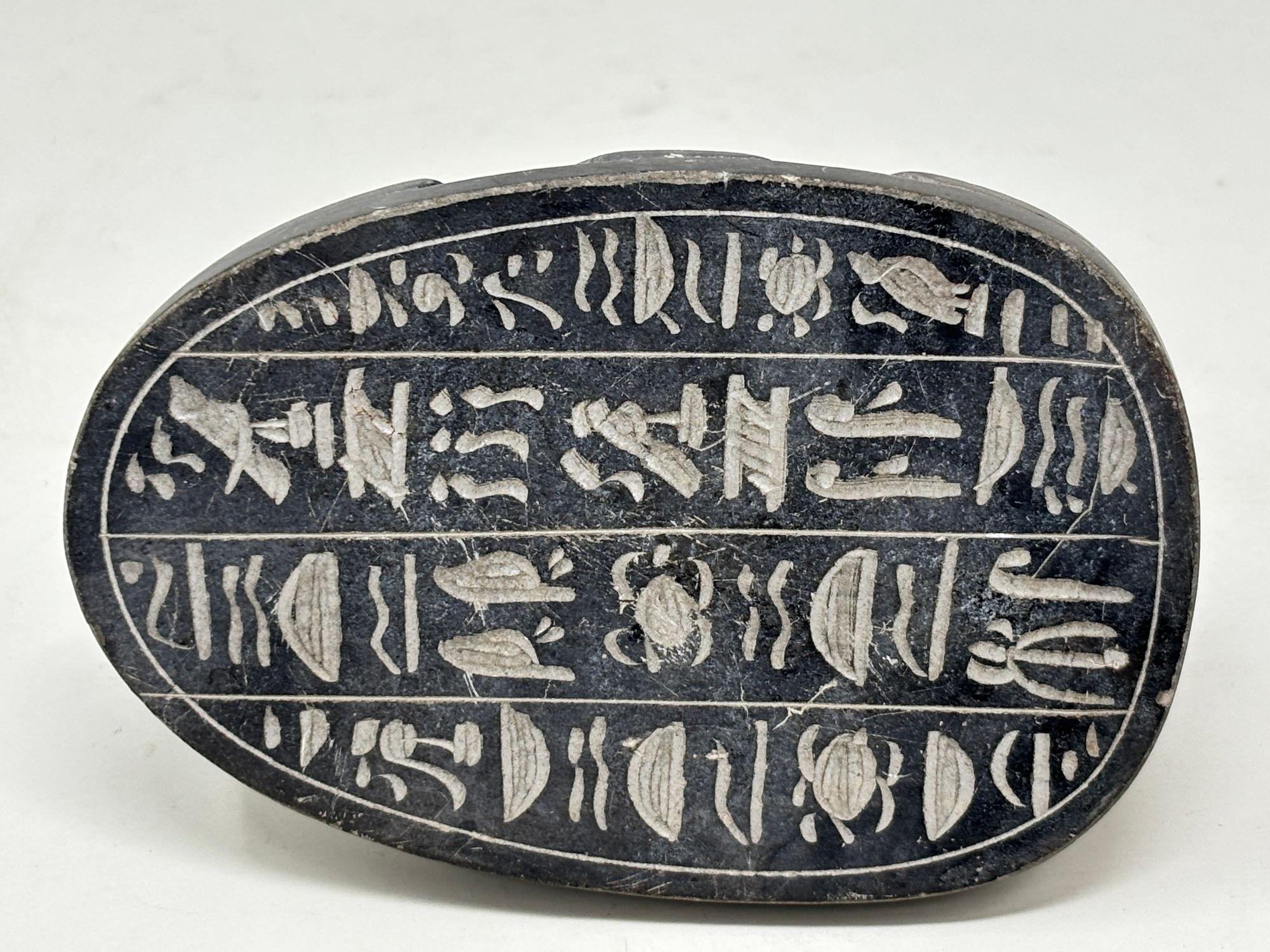 Egyptian Scarab Beetle Figurine Stone Figure Paperweight 4
