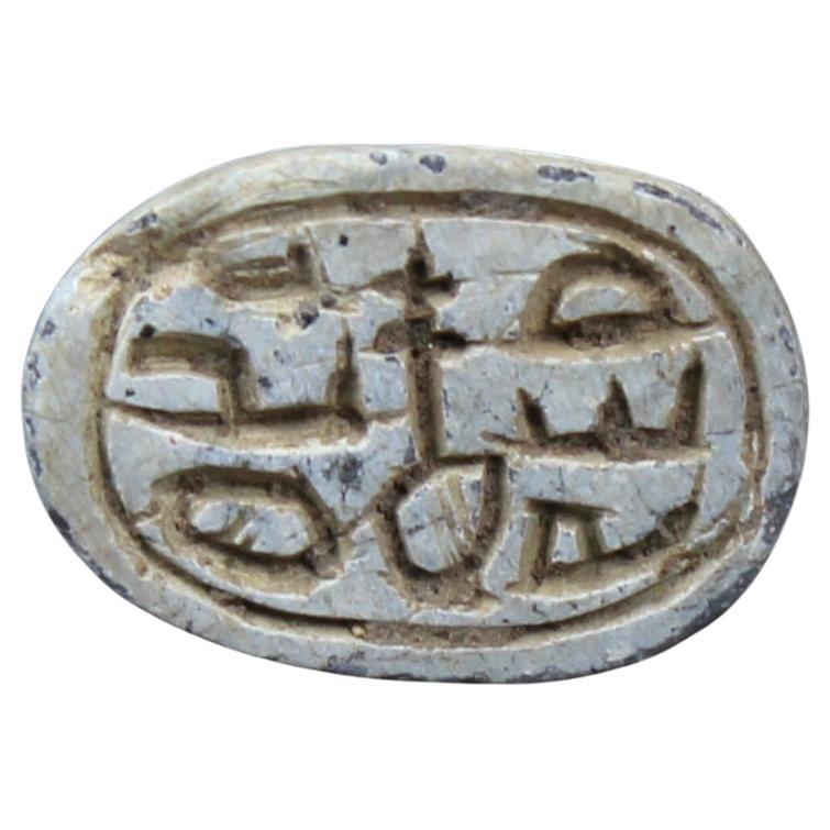 Egyptian scarab with pseudo-hieroglyphic, Anra-type For Sale
