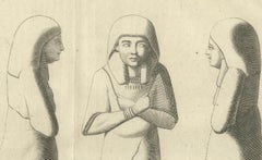 Egyptian Shabti Figurine Depicted from Three Angles, c.1776