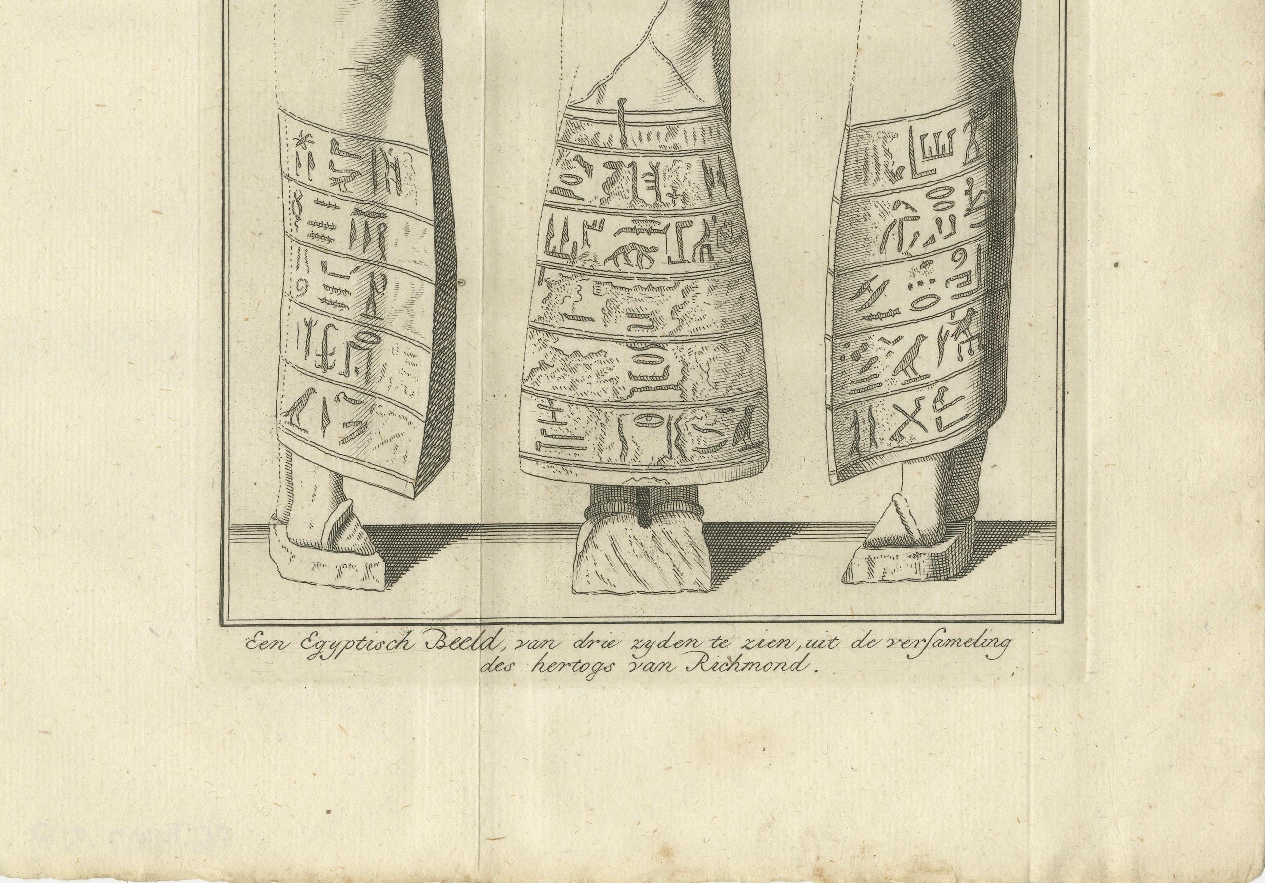 Ägyptische Shabti-Figur, dargestellt aus drei Winkeln, um 1776 (Graviert) im Angebot